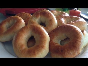 Бублики домашние постные. Выпечка в пиццамейкере.