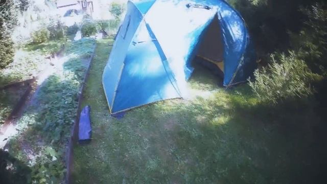 Сгонял на дачу. Собрали палатку Greenell Virginia 4. Выкорчевываю пни :) смотреть онлайн