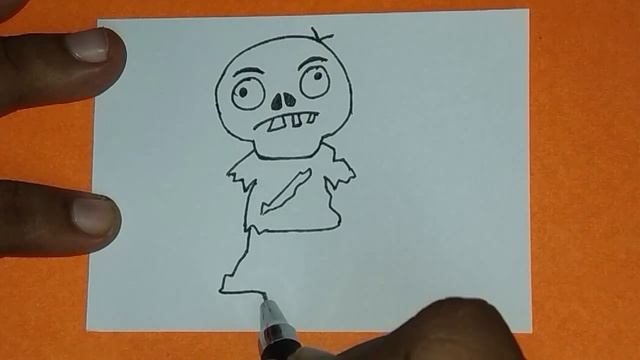 How to Draw a Zombie Easy | Zombie Drawing for kids | Halloween Drawing смотреть онлайн