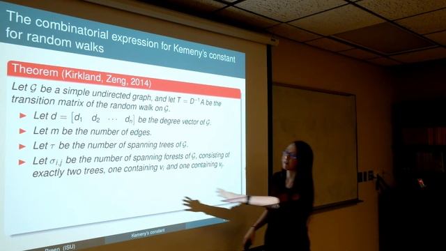 2018-09-21 Jane Breen - Kemeny's constant and random walks on graphs смотреть онлайн