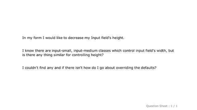 CSS : Decrease Twitter Bootstrap input field's height? смотреть онлайн
