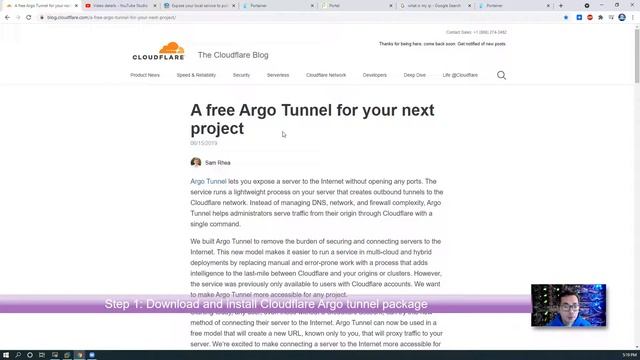 Using Free Cloudflare Argo Tunnel to Easily Expose Internal Web Applications to Internet смотреть онлайн