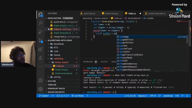 Algoritmos de búsqueda en JS смотреть онлайн