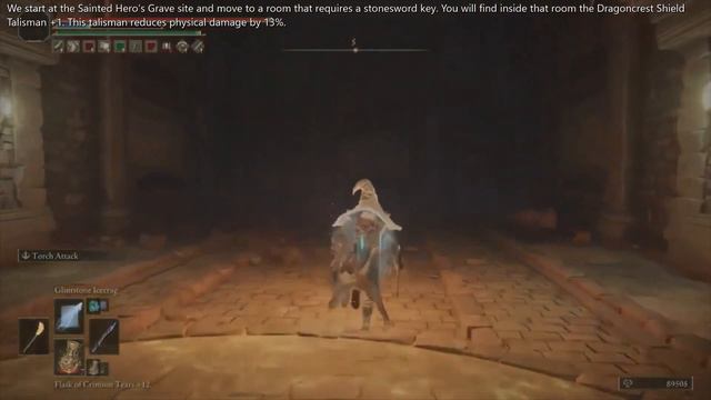 Elden Ring [Dragoncrest Shield Talisman +1 location in the Sainted Hero's Grave in Altus Plateau] смотреть онлайн