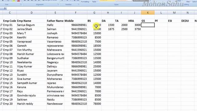 01 How to Make Salary Sheet in Excel in Telugu |Excel Practice Tutorials in Telugu | LEARN COMPUTER смотреть онлайн