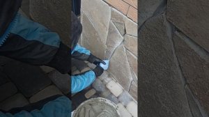 Затирка швов камня!