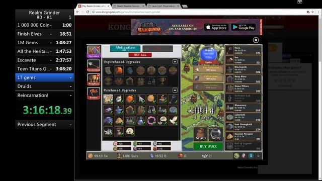 Realm Grinder 6:32:36 First Reincarnation Speedrun (WR)