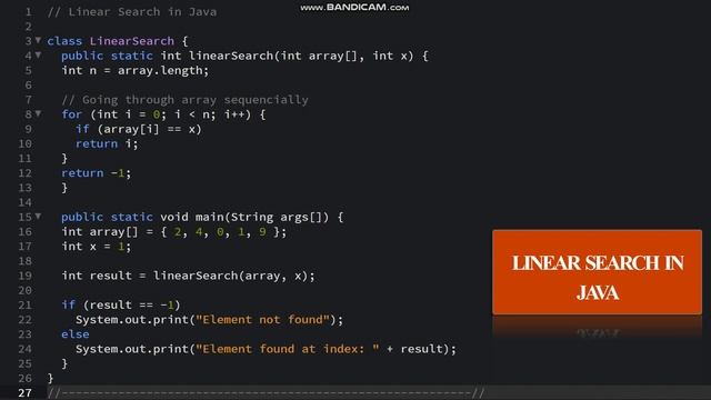 What is Linear Search | Mastering Linear Search Program in Java: A Comprehensive video with Code. смотреть онлайн