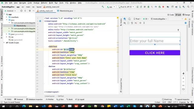 #9 how to get edittext value and show display in toast message in android | android app development смотреть онлайн