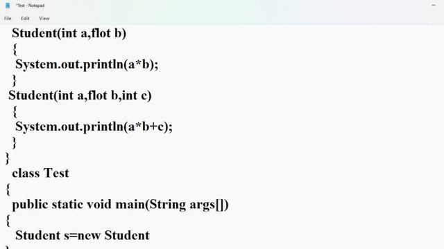 Constructor Overloading In java смотреть онлайн