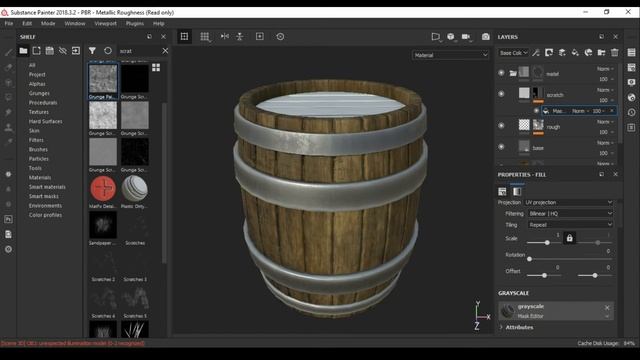 Wooden Barrel / Game Asset / TexturingTutorial In substance painter [Part_02] смотреть онлайн