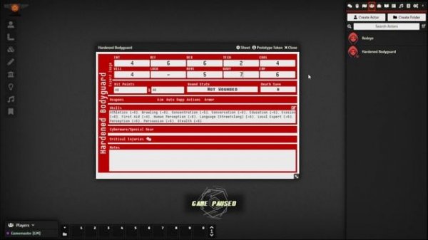 Getting Started in Cyberpunk Red for Foundry VTT