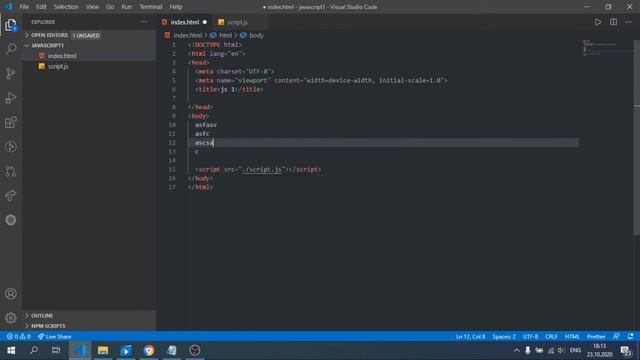 #01 JavaScript dilini giňişleýin öwrenýäris. Birinji sapak. смотреть онлайн