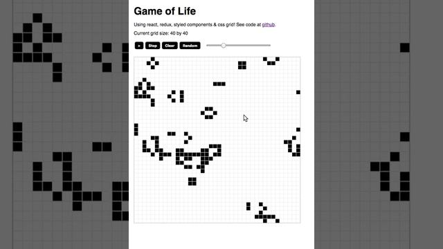 Conways Game of Life - React version смотреть онлайн