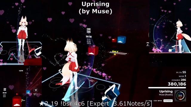 [Beat Saber]"Uprising" (by Muse) [Expert] / UPDATE 1.22.1 смотреть онлайн