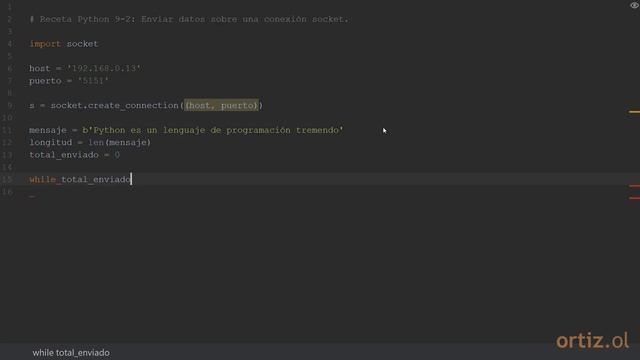 Videoreceta Python No. 9-2: Enviar Datos sobre una Conexión Socket смотреть онлайн