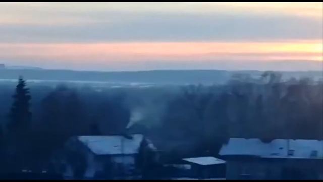 Winter Sunset view of Ostrava, Czech Republic смотреть онлайн