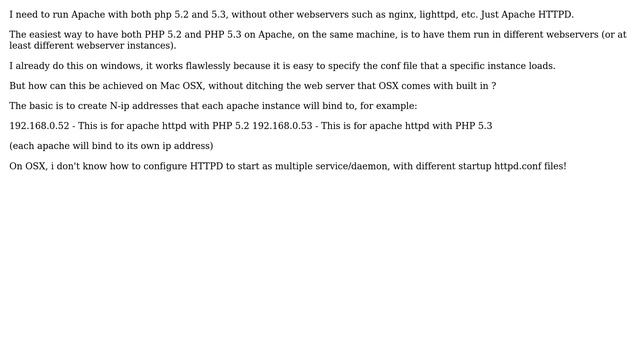 DevOps & SysAdmins: OSX Snow Leopard - Multiple httpd/apache instances for PHP 5.2 & 5.3 together смотреть онлайн