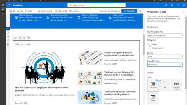 SharePoint SPFx Web Part for WordPress