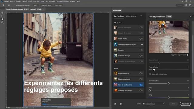 Créer simplement un flou d'arrière plan avec "Neural Filters" смотреть онлайн