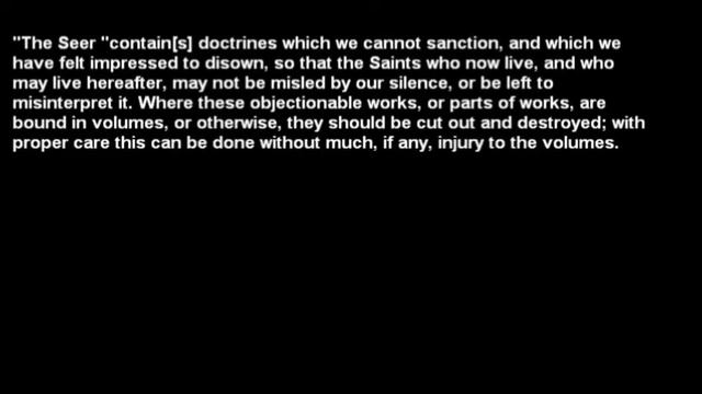 Is "The Seer" by Orson Pratt official source of LDS doctrine? смотреть онлайн