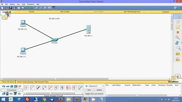 Partie 1: Simulation de Configuration service web (HTTP) Cisco Packet tracert смотреть онлайн