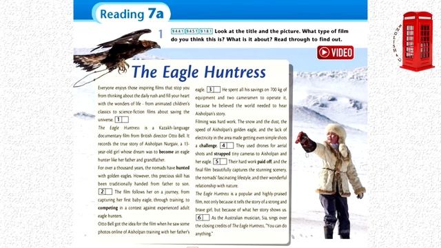 Excel 9 Grade  Reading 7a, The Eagle Huntress