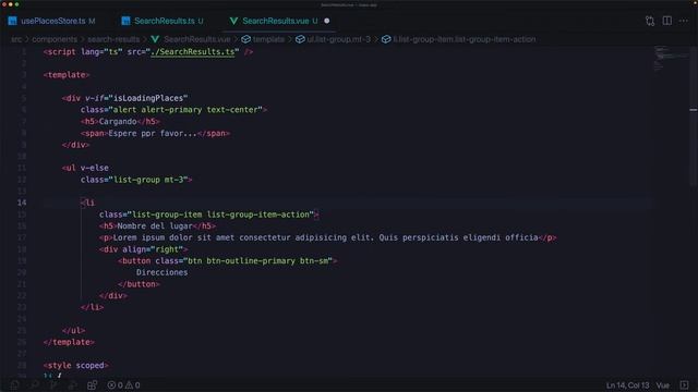 20- Mostrar los lugares en el componente de resultados смотреть онлайн