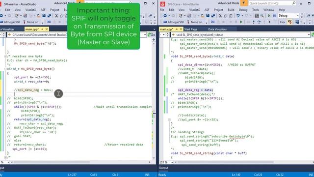 SPI Device driver part 3: Send and Receive String, Integers, bytes between Master and Slave. смотреть онлайн