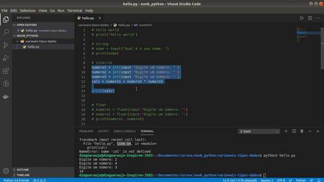 Python Para Iniciantes #Aula 03 - Booleanos e Operações Matemáticas смотреть онлайн