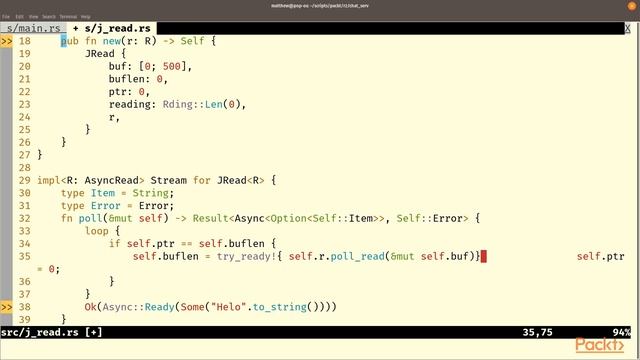 Rust Projects : Use AsyncRead to Treat Input as an Asynchronous Stream | packtpub.com смотреть онлайн