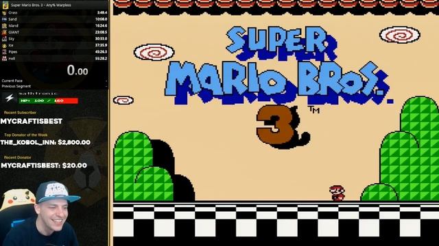 April Speedrunning Highlights, Lowlights, And Glitches! Mario Bros 3, Dram World, Mario Kart 8, смотреть онлайн