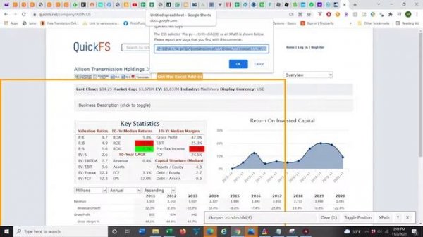 Import HTML into google sheets problem