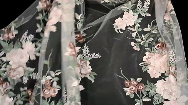 16558 Гипюр вышивка на сетке смотреть онлайн