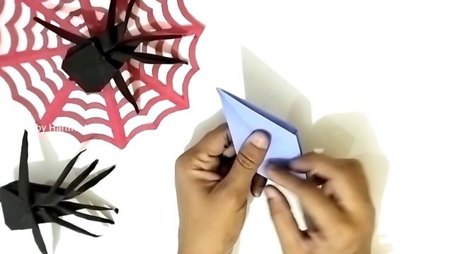 Jumping Origami Spider • Halloween paper crafts • Origami Spider For Halloween•Halloween Decoration смотреть онлайн