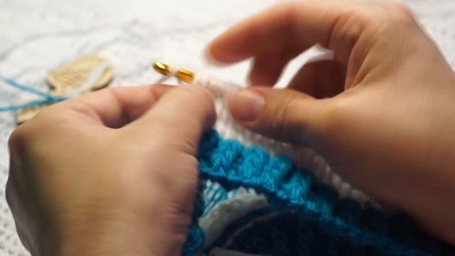 Красивая шапочка тунисским вязанием,crochet hat ( Шапка № 134) смотреть онлайн