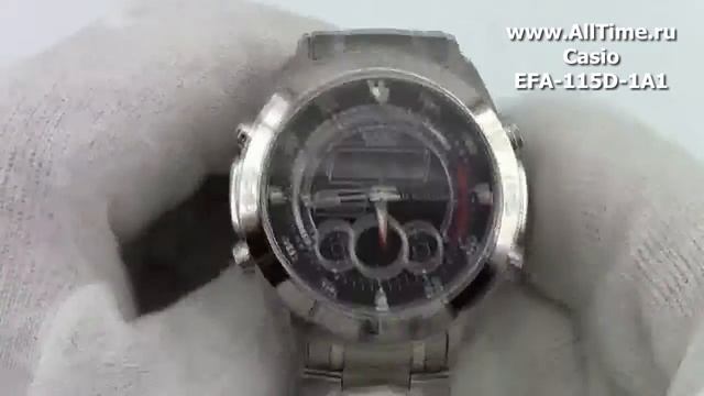 Мужские японские наручные часы Casio Edifice EFA-115D-1A1 смотреть онлайн