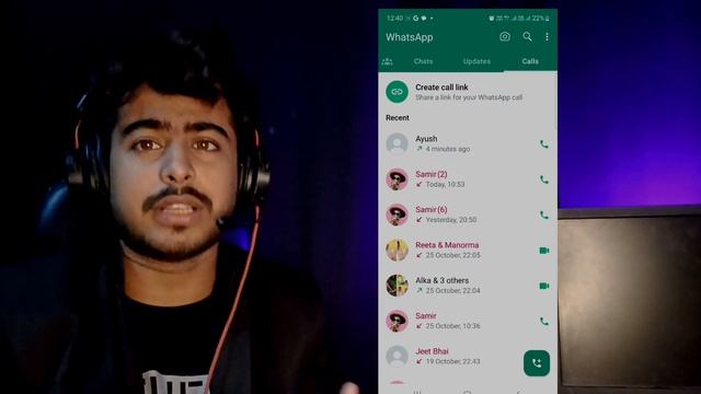 Whatsapp call history delete kaise kare || How to delete WhatsApp call history смотреть онлайн