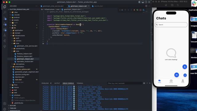 Flutter Social Chat / GetStream & Firebase & BLoC Pattern - WebSocket Connection via GetStream - [4 смотреть онлайн
