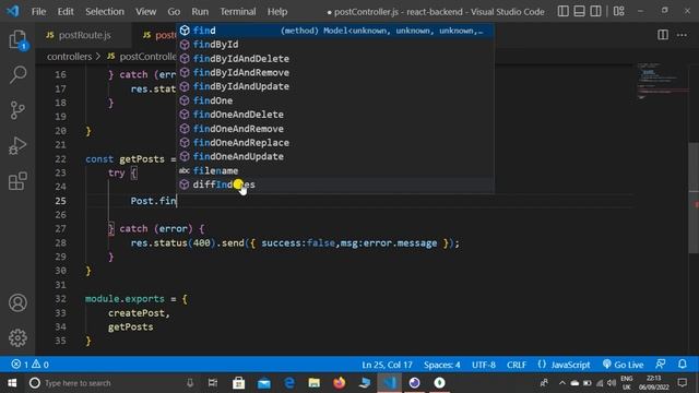 React Node JS Mongo Crud #3 - Create Get Posts API in Node, Express JS, and MongoDB in Hindi смотреть онлайн