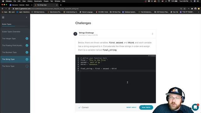 Scalar Data Types in Python - str - Challenge #1 смотреть онлайн
