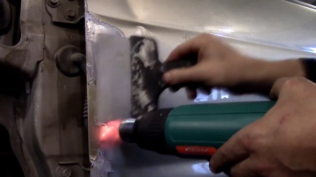 .Ремонт кузова. Как снять толстый слой шпаклевки с кузова. смотреть онлайн