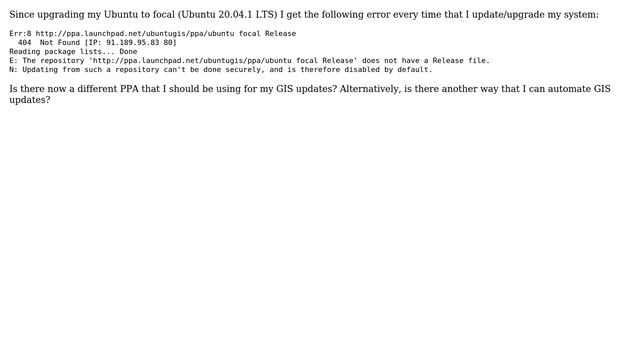 GIS: Problem adding add-apt-repository ppa:ubuntugis/ppa смотреть онлайн