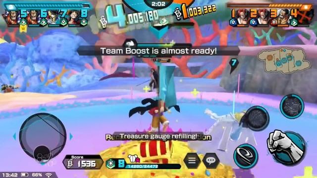 Raid on Onigashima LUFFY GAMEPLAY (Lv 80, Boost 2) PART 1 in SS | One Piece Bounty Rush OPBR смотреть онлайн