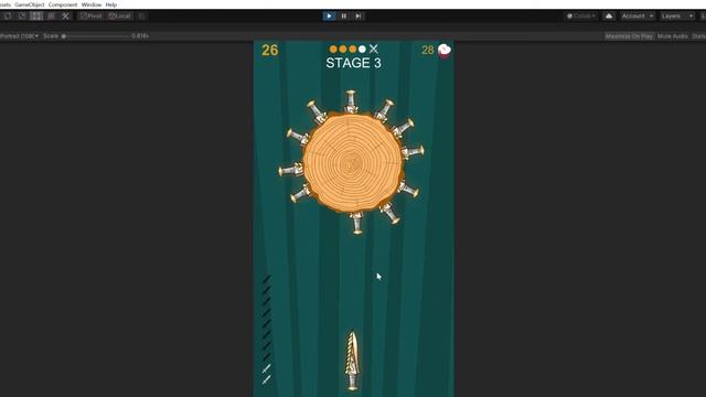 Knife hit Clone игра на Unity под Android смотреть онлайн
