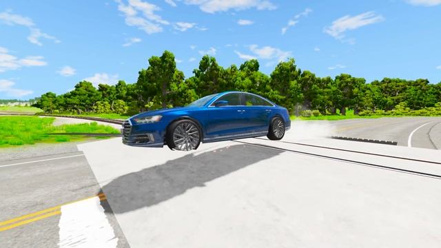 Audi A8 vs Spikes – BeamNG.Drive смотреть онлайн
