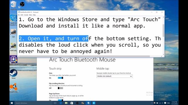 How to Disable Scrolling Noise on Microsoft Arc Touch Mouse смотреть онлайн