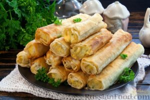 Хрустящие, румяные
ТРУБОЧКИ ИЗ ЛАВАША С КАРТОШКОЙ И СЫРОМ