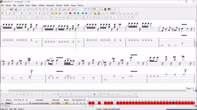 Contra -Jungle Jam Tab (lead guitar) смотреть онлайн