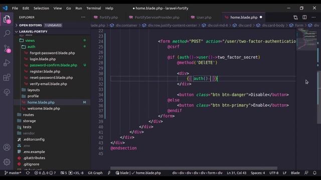 #4: Two Factor Authentication (2FA) - Laravel Fortify Tutorial смотреть онлайн